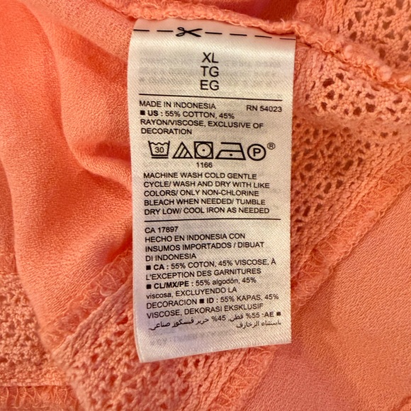 EUC Size XL Old Navy Coral Color Off-Shoulder Blouse - Picture 4 of 4